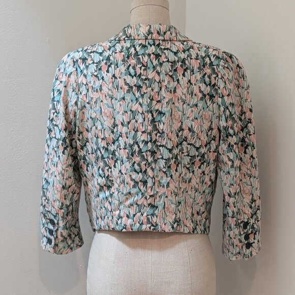 Vintage H&M Cropped Floral Print Blazer Jacket - Picture 4 of 10